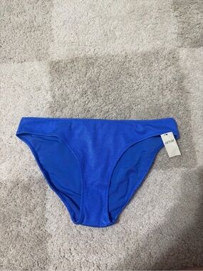 Aerie Textured Bikini Bottom Royal Blue Medium NWT